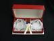 Stunning Pair Of Baccarat Cut Crystal Salts With Spoons In Presentation Box