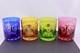 Stunning Set Of 4 Nachtmann Cut To Clear Multicolor Crystal Old Fashioned #1
