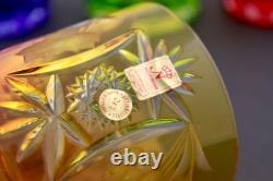 Stunning Set Of 4 Nachtmann Cut To Clear Multicolor Crystal Old Fashioned #1