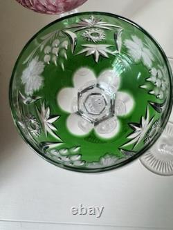 Stunning Set Of 6 Nachtmann Crystal Vintage Wine Hock Glasses 8 1/4