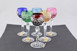 Stunning Set Of 6 Nachtmann Cut To Clear Crystal Cordials Glasses