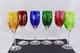 Stunning Set Of 6 Nachtmann Cut To Clear Multicolor Crystal Flutes-mint