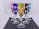 Stunning Set Of 6 Nachtmann Cut To Clear Multicolor Crystal Prezioso Flutes-mint