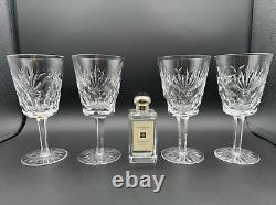 Stunning Set of 4 WATERFORD CRYSTAL Ashling(Cut) Water Goblets/Wine Glasses MINT