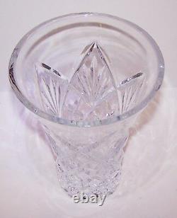 Stunning Signed Waterford Crystal 8 Beautifully Cut Flared Vase