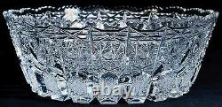 Stunning Vintage Deep Cut Heavy Crystal 9 Bowl RARE Quality