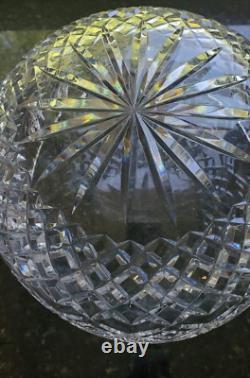 Stunning Vintage Large Crystal Cut Glass Punch Bowl 11 inches Centerpiece
