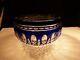 Stunning Waterford Crystal Cobalt Blue Cut To Clear 6 Clarendon Bowl With Box
