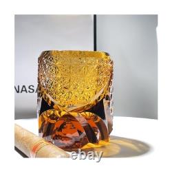 Suigetsu Japanese Crystal Whiskey Glass, Cut Crystal Pattern, Luxury Cocktail