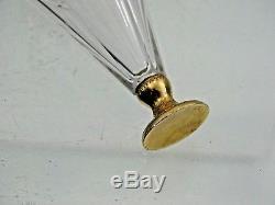 Superb Antique 14k Gold / Cut Crystal Perfume Scent Bottle Dutch Netherlands 19c