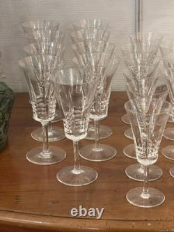 Superb Cut Crystal Glass Service Art Deco Model 43 Pieces
