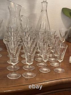 Superb Cut Crystal Glass Service Art Deco Model 43 Pieces