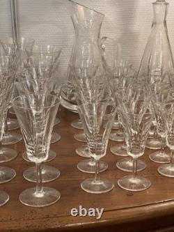 Superb Cut Crystal Glass Service Art Deco Model 43 Pieces