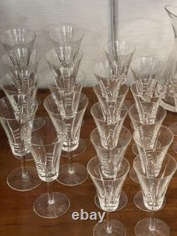 Superb Cut Crystal Glass Service Art Deco Model 43 Pieces