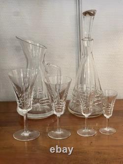 Superb Cut Crystal Glass Service Art Deco Model 43 Pieces