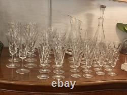 Superb Cut Crystal Glass Service Art Deco Model 43 Pieces