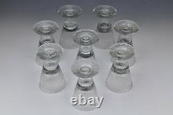 Superb Set of 8 Lobmeyr Cut Crystal Engraved Glasses 19th Century