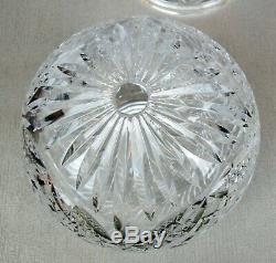 Superb & very ornate VINTAGE Cut Crystal Glass MUSHROOM TABLE LAMP / LIGHT 12.5