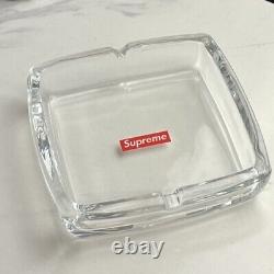 Supreme Ashtray Glass Bogo Cut Crystal Home Decor Designer Logo Clean Red