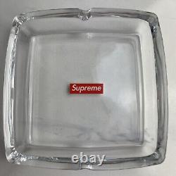 Supreme Ashtray Glass Bogo Cut Crystal Home Decor Designer Logo Clean Red