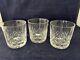 THREE WATERFORD CRYSTAL LISMORE OLD FASHIONED GLASSES, 3-3/8, Made in Ireland