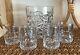 TIFFANY & CO Crystal ROCK CUT Ice Bucket Keeper & 4 Old Fashioned Glasses Set