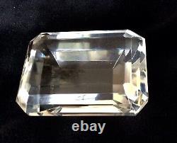 TIFFANY & CO, Vtg Faceted Emerald Cut Diamond Crystal Paperweight! Blank