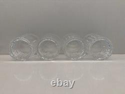 TIFFANY PLAID DOUBLE OLD-FASHIONED GLASSES Set of 4 In Perfect Condition