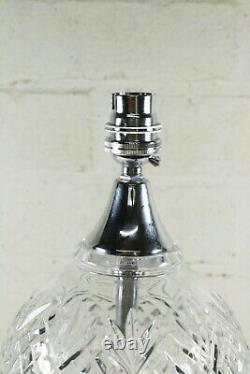 Table Lamp A Galway Crystal Shannon Lamp Antique Style Cut Glass & Wooden Base