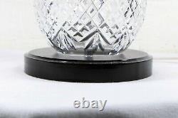 Table Lamp A Galway Crystal Shannon Lamp Antique Style Cut Glass & Wooden Base