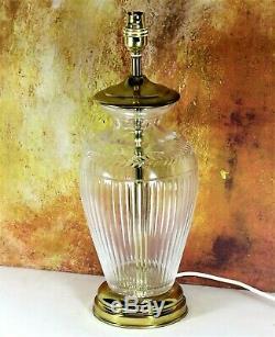 Table Lamp A Large Vintage English Stuart Crystal Cut Glass Antique Design Lamp