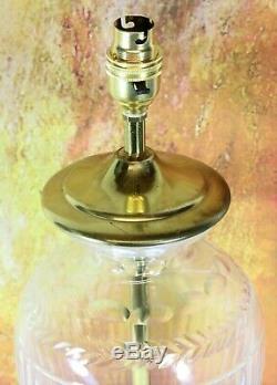 Table Lamp A Large Vintage English Stuart Crystal Cut Glass Antique Design Lamp