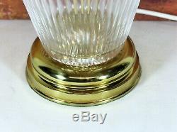 Table Lamp A Large Vintage English Stuart Crystal Cut Glass Antique Design Lamp