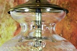 Table Lamp A Large Vintage English Stuart Crystal Cut Glass Antique Design Lamp