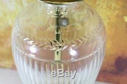 Table Lamp A Large Vintage English Stuart Crystal Cut Glass Antique Design Lamp