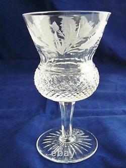Thistle Cut Claret Wine Glass 4 1/2 By Edinburgh Crystal Scotland