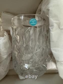 Tiffany & Co Crystal Beer Mug Set 2 Rock Cut Crystal Glass Vintage Germany NEW