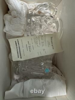 Tiffany & Co Crystal Beer Mug Set 2 Rock Cut Crystal Glass Vintage Germany NEW