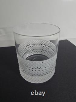 Tiffany & Co. Crystal Diamond Point Cut Double Old Fashioned Glass 4