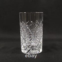 Tiffany & Co. Crystal Highball Tumbler Cut Leaves Fan Glass Set of 4