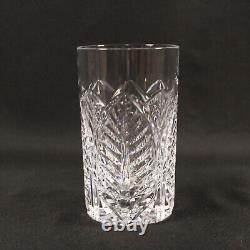 Tiffany & Co. Crystal Highball Tumbler Cut Leaves Fan Glass Set of 4