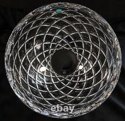 Tiffany & Co Crystal Large Weave Diamond Pattern Cut Glass Bowl 9 3/4