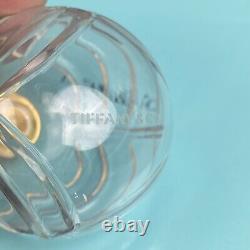 Tiffany&Co Cut Crystal Glass Ball Ornament Christmas Holiday Box Vtg