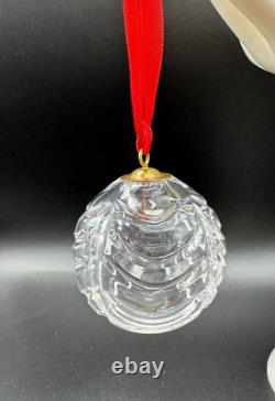 Tiffany & Co Cut Crystal Glass Ball Ornament Drape Christmas Holiday Tree RARE