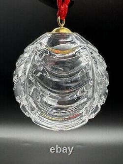 Tiffany & Co Cut Crystal Glass Ball Ornament Drape Christmas Holiday Tree RARE