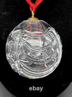 Tiffany & Co Cut Crystal Glass Ball Ornament Drape Christmas Holiday Tree RARE