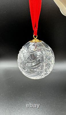 Tiffany & Co Cut Crystal Glass Ball Ornament Drape Christmas Holiday Tree RARE