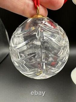 Tiffany & Co Cut Crystal Glass Ball Ornament Drape Christmas Holiday Tree RARE