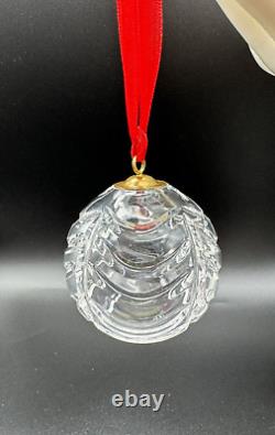 Tiffany & Co Cut Crystal Glass Ball Ornament Drape Christmas Holiday Tree RARE