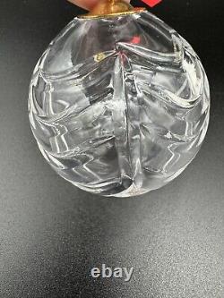 Tiffany & Co Cut Crystal Glass Ball Ornament Drape Christmas Holiday Tree RARE